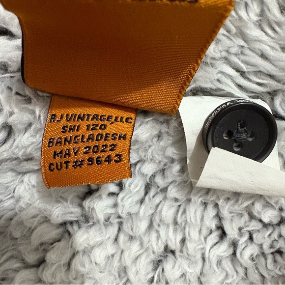 Tailor Vtg Mens M Canvas Shirt Chore Jacket Sherpa Lining Brown Outdoor Corduroy - Picture 13 of 14